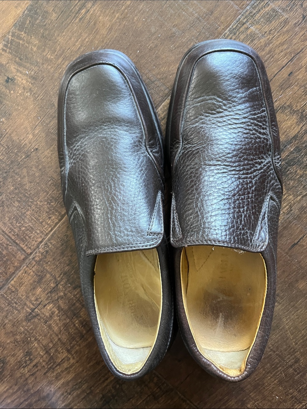 Bruno Magli Men's Brown Leather Slip-On Loafers